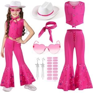 Pink Cowgirl Outfit with Accessories - Size 7/8: Stylish Western Wear
